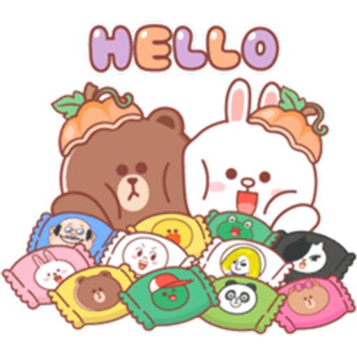 Набор стикеров BROWN HalloweenP.2 для WhatsApp 10