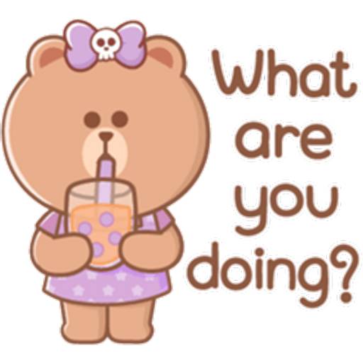 Набор стикеров BROWN HalloweenP.2 для WhatsApp 12