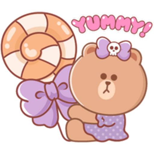 Набор стикеров BROWN HalloweenP.2 для WhatsApp 13