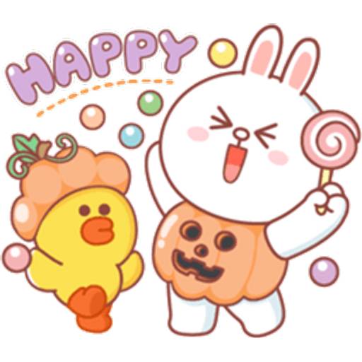 Набор стикеров BROWN HalloweenP.2 для WhatsApp 16