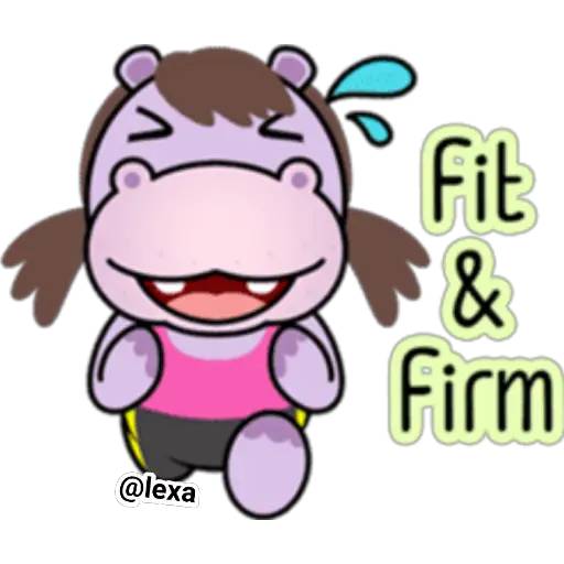 Набор стикеров 🦛 Cute hippo 🦛 для WhatsApp 10