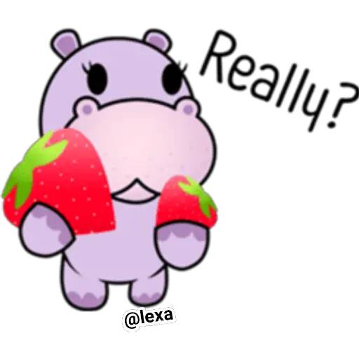 Набор стикеров 🦛 Cute hippo 🦛 для WhatsApp 14