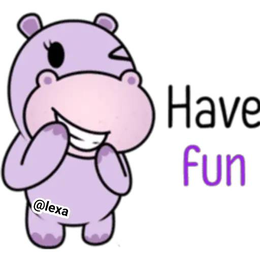 Набор стикеров 🦛 Cute hippo 🦛 для WhatsApp 17