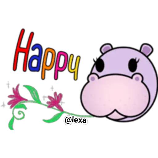 Набор стикеров 🦛 Cute hippo 🦛 для WhatsApp 19