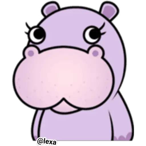 Набор стикеров 🦛 Cute hippo 🦛 для WhatsApp 2