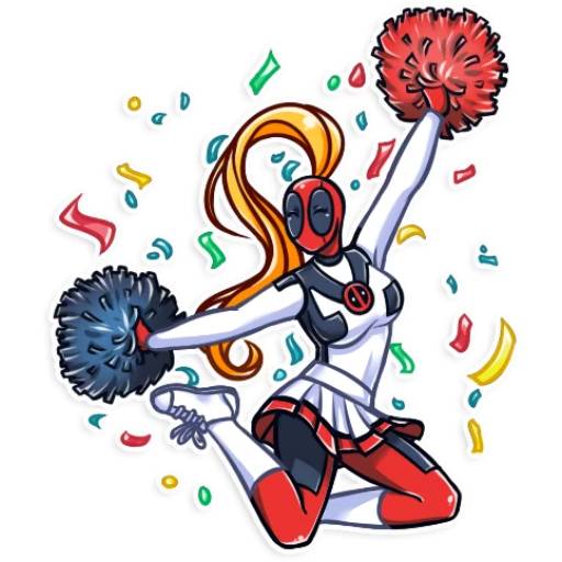 Набор стикеров LadyDeadpool для WhatsApp 20