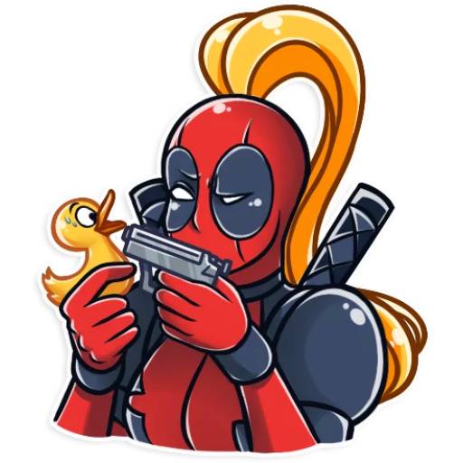 Набор стикеров LadyDeadpool для WhatsApp 23