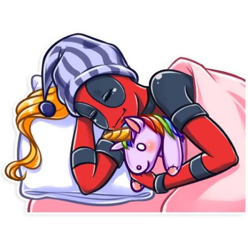 Набор стикеров LadyDeadpool для WhatsApp 26