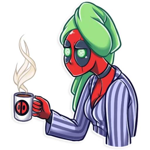 Набор стикеров LadyDeadpool для WhatsApp 27