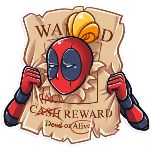 Набор стикеров LadyDeadpool для WhatsApp 28