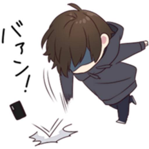 Набор стикеров Menhera-kun для WhatsApp 29