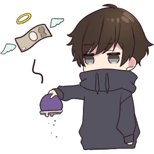 Набор стикеров Menhera-kun для WhatsApp 3