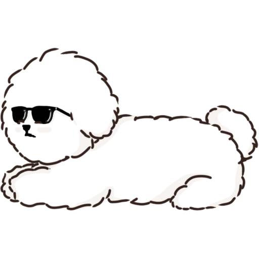 Набор стикеров MIKO THE FLUFFY WHITE DOG для WhatsApp 11