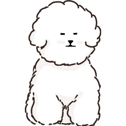 Набор стикеров MIKO THE FLUFFY WHITE DOG для WhatsApp 16