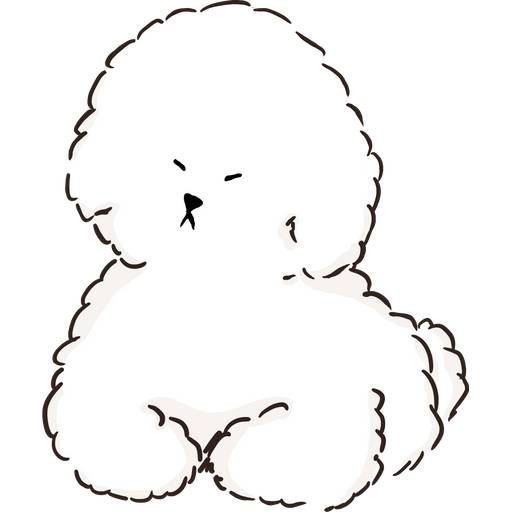 Набор стикеров MIKO THE FLUFFY WHITE DOG для WhatsApp 17