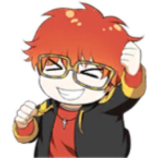 Набор стикеров Mystic Messenger Emoji 4 - 707, Saeran & Ray для WhatsApp 1