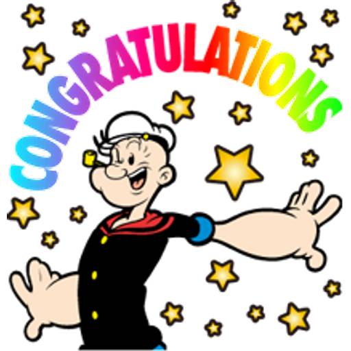 Набор стикеров 大力水手靜態P.12 для WhatsApp 1