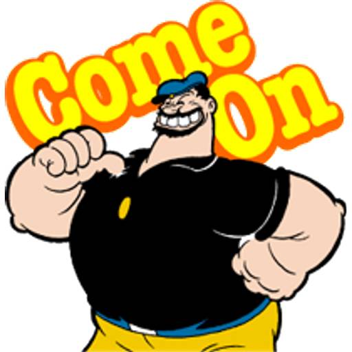 Набор стикеров 大力水手靜態P.12 для WhatsApp 12