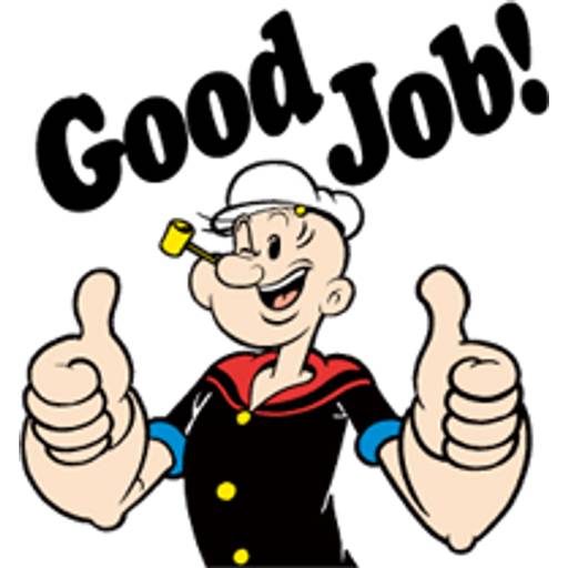 Набор стикеров 大力水手靜態P.12 для WhatsApp 13