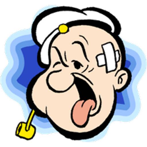 Набор стикеров 大力水手靜態P.12 для WhatsApp 17