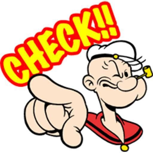 Набор стикеров 大力水手靜態P.12 для WhatsApp 19