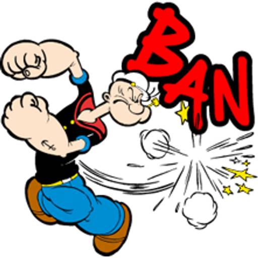 Набор стикеров 大力水手靜態P.12 для WhatsApp 2