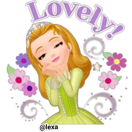Набор стикеров 👑Princesita SOFÍA 💜 для WhatsApp 22