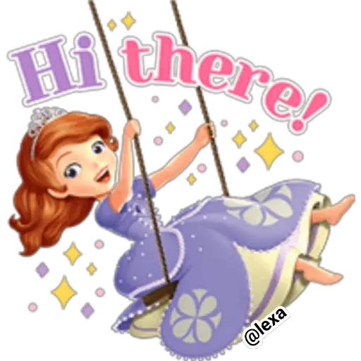 Набор стикеров 👑Princesita SOFÍA 💜 для WhatsApp 23