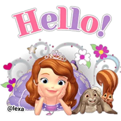 Набор стикеров 👑Princesita SOFÍA 💜 для WhatsApp 24