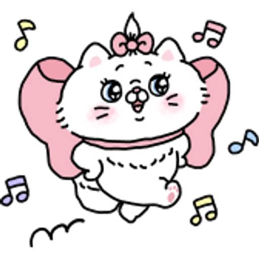 Набор стикеров 【英文】saimari作畫♪迪士尼瑪莉貓 для WhatsApp 22