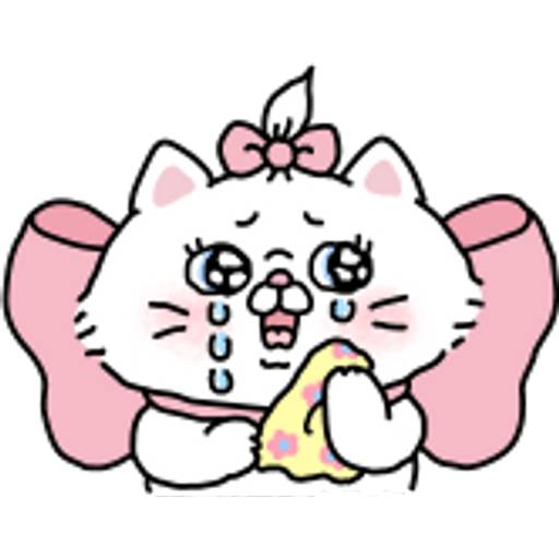 Набор стикеров 【英文】saimari作畫♪迪士尼瑪莉貓 для WhatsApp 23