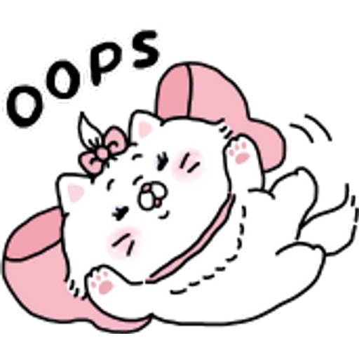 Набор стикеров 【英文】saimari作畫♪迪士尼瑪莉貓 для WhatsApp 24