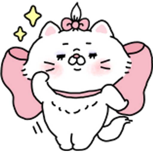 Набор стикеров 【英文】saimari作畫♪迪士尼瑪莉貓 для WhatsApp 30