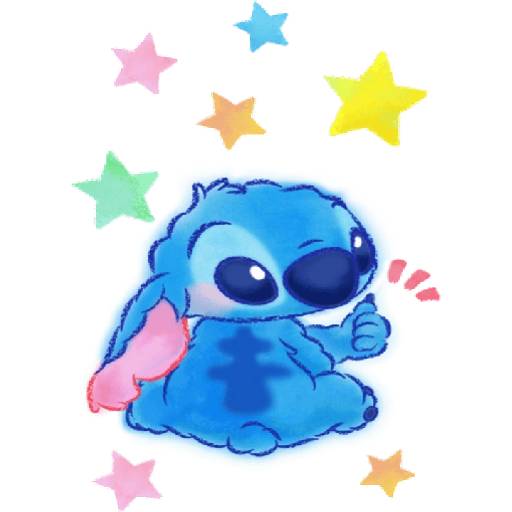 Набор стикеров 💙🌈Stitch, stickers suaves🌈💙byYessy для WhatsApp 1