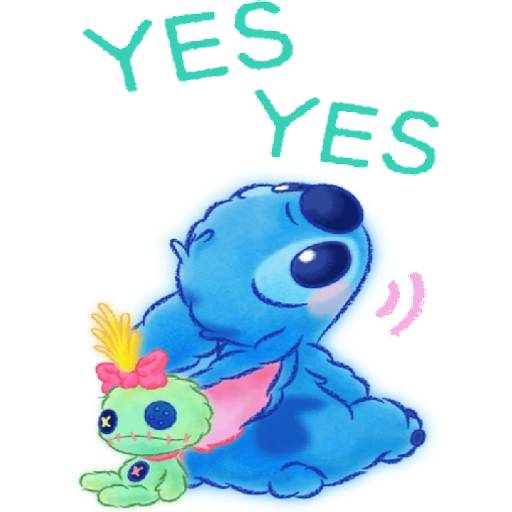 Набор стикеров 💙🌈Stitch, stickers suaves🌈💙byYessy для WhatsApp 16