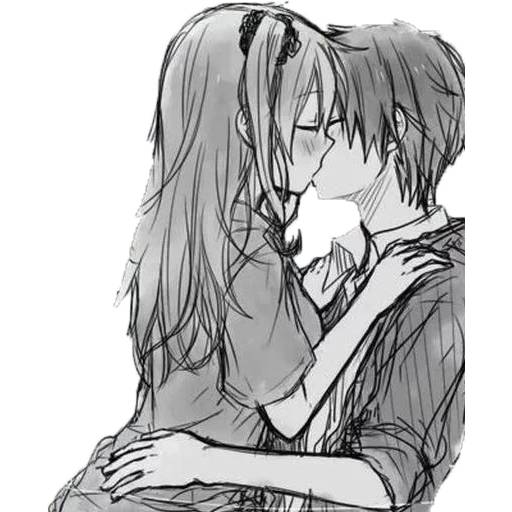 Набор стикеров ЧБ Аниме №3 для WhatsApp 6