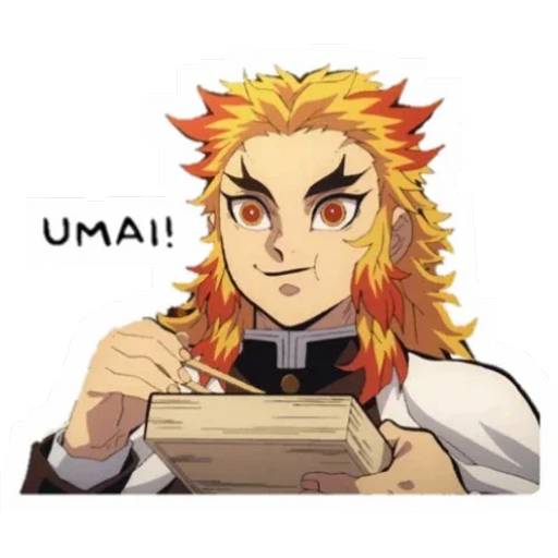 Набор стикеров Кёджуро Ренгоку №18 для WhatsApp 13