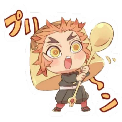 Набор стикеров Кёджуро Ренгоку №18 для WhatsApp 16