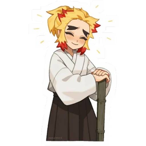 Набор стикеров Кёджуро Ренгоку №18 для WhatsApp 2