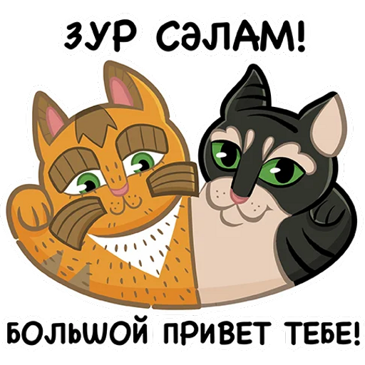 Набор стикеров Коты казанские для WhatsApp 1