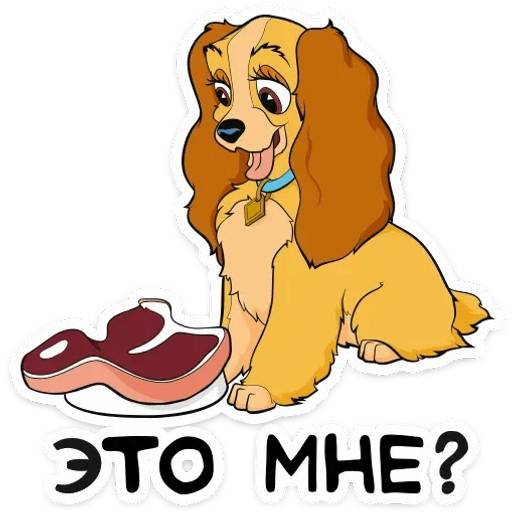 Набор стикеров Леди и Бродяга для WhatsApp 15