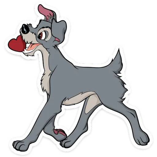 Набор стикеров Леди и Бродяга для WhatsApp 3