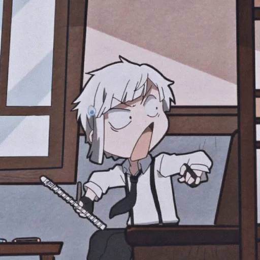 Набор стикеров Великий из Бродячих Псов №4 для WhatsApp 27