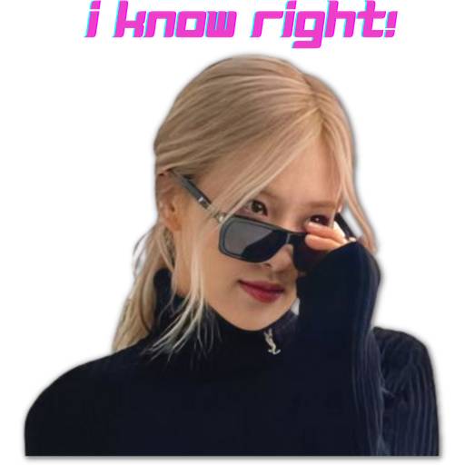 Набор стикеров Blackpink Blondsé для WhatsApp 10