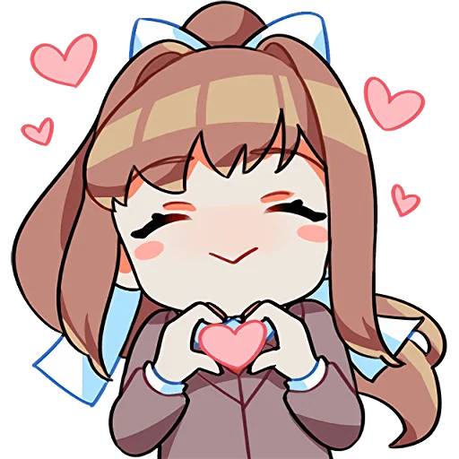 Набор стикеров Doki Doki Literature Club! №4 для WhatsApp 21