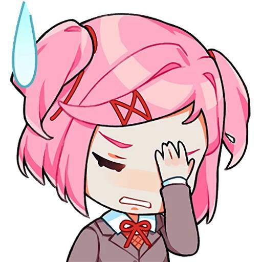 Набор стикеров Doki Doki Literature Club! №4 для WhatsApp 26