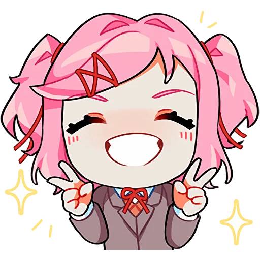 Набор стикеров Doki Doki Literature Club! №4 для WhatsApp 29