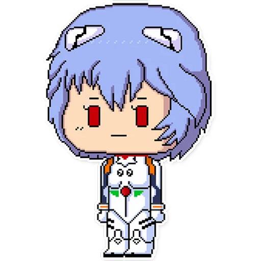 Набор стикеров Евангелион №17 для WhatsApp 26