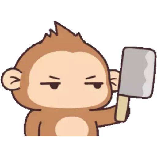 Набор стикеров Monkey I Am для WhatsApp 3