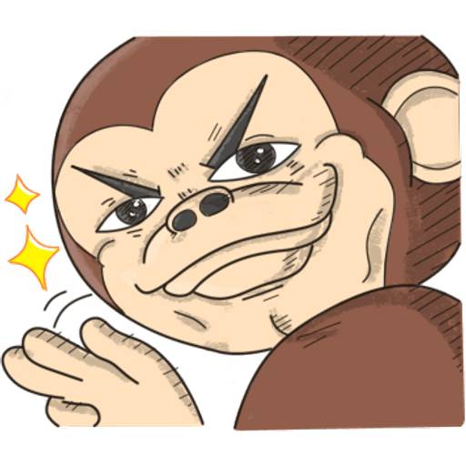 Набор стикеров mr monkey 1 для WhatsApp 7